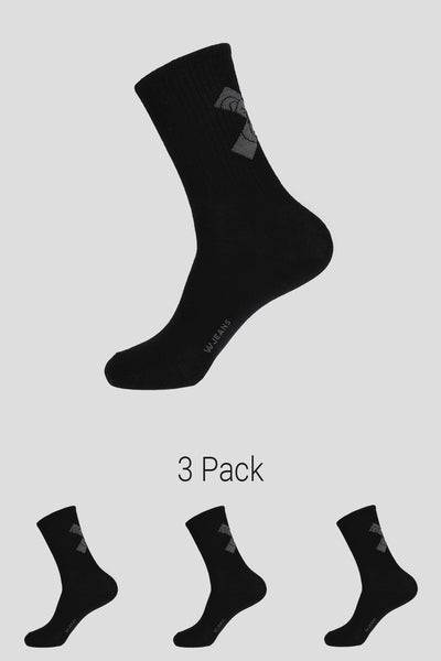 שלישיית גרביים ארוכות X BLACK.